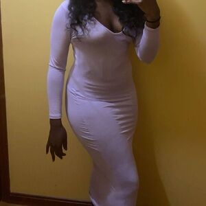 PrettyLittleThing Lilac Long Sleeve Dress